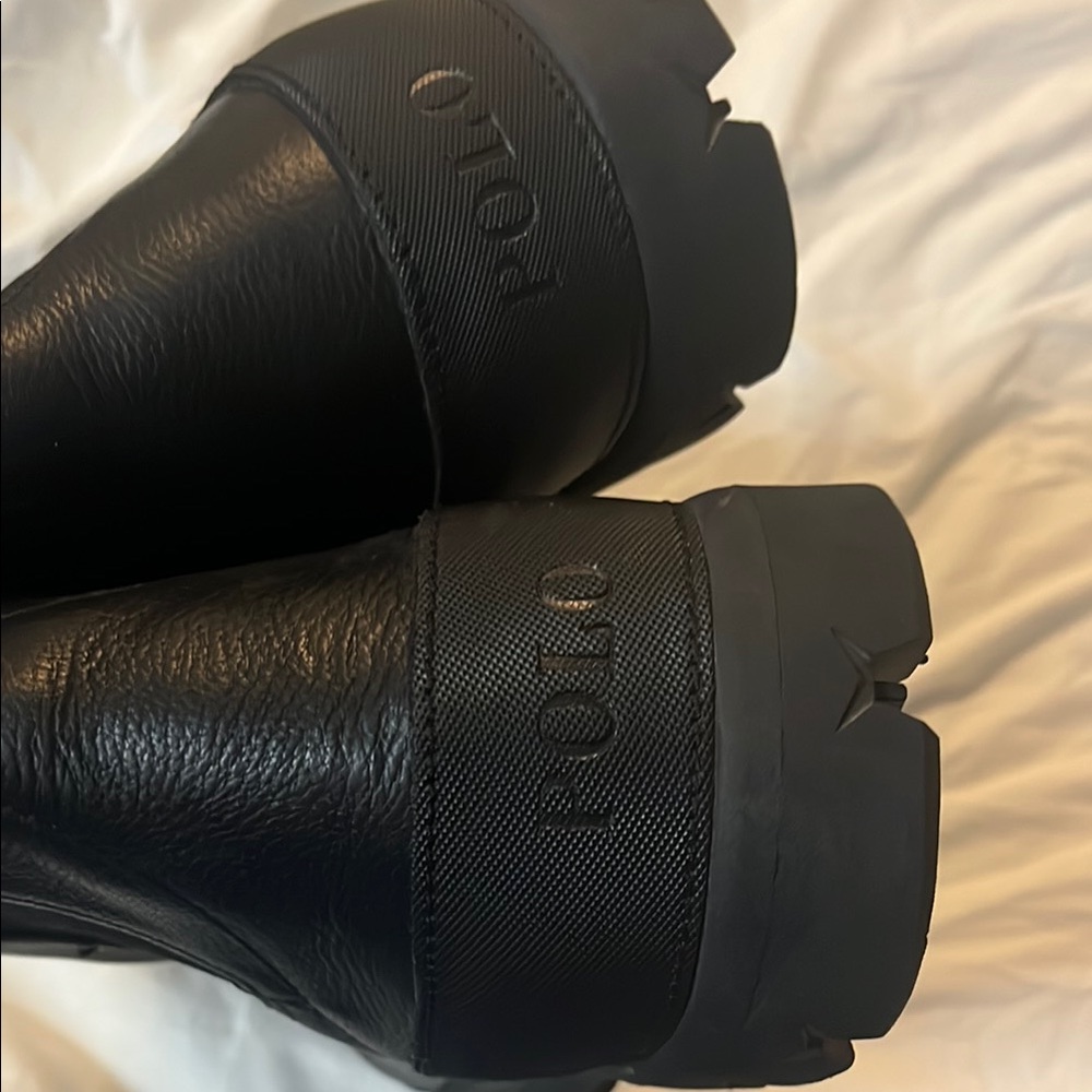 Black Leather Ankle Boots polo Ralph lauren size 12